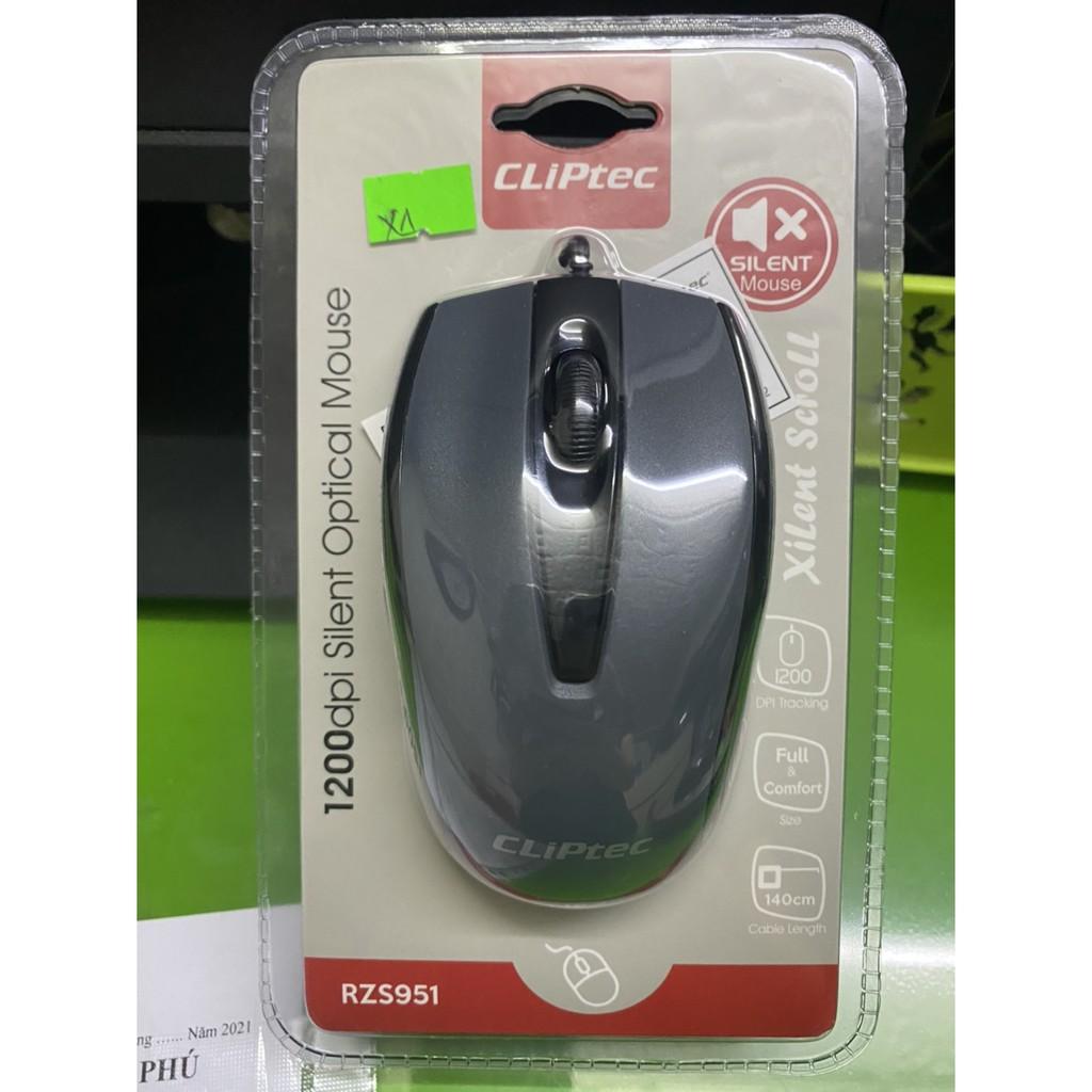 Chuột có dây giảm tiếng ồn Cliptec RZS-951 - Hàng Chính hãng
