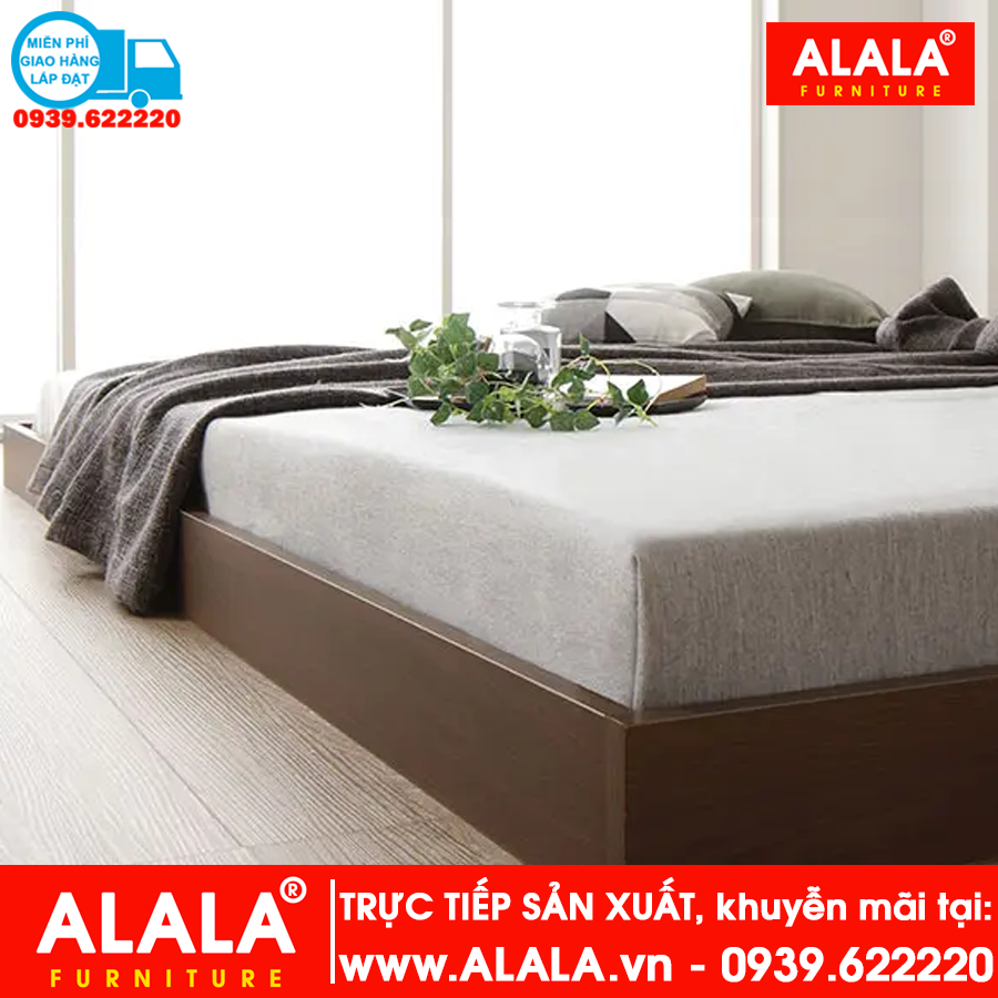 Giường thấp ALALA1005 gỗ HMR chống nước - www.ALALA.vn® - Za.lo: 0939.622220