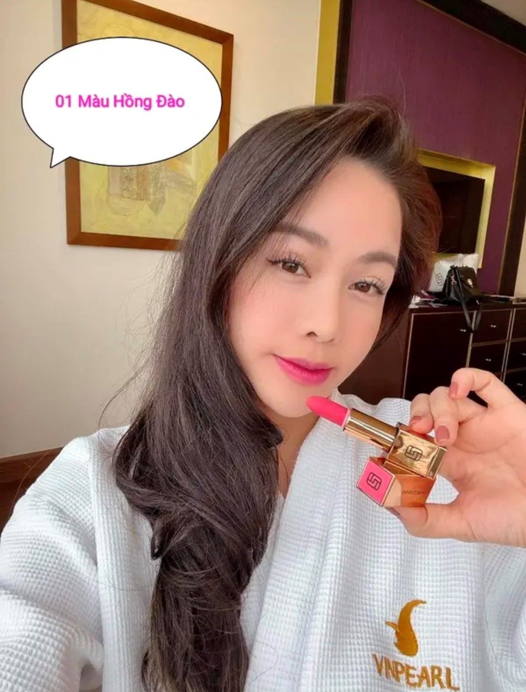 No.1 - Màu hồng đào - Son lì siêu mịn cao cấp Hàn Quốc - Golden Velvet Lipstick - Laura Sunshine - Nhật Kim Anh