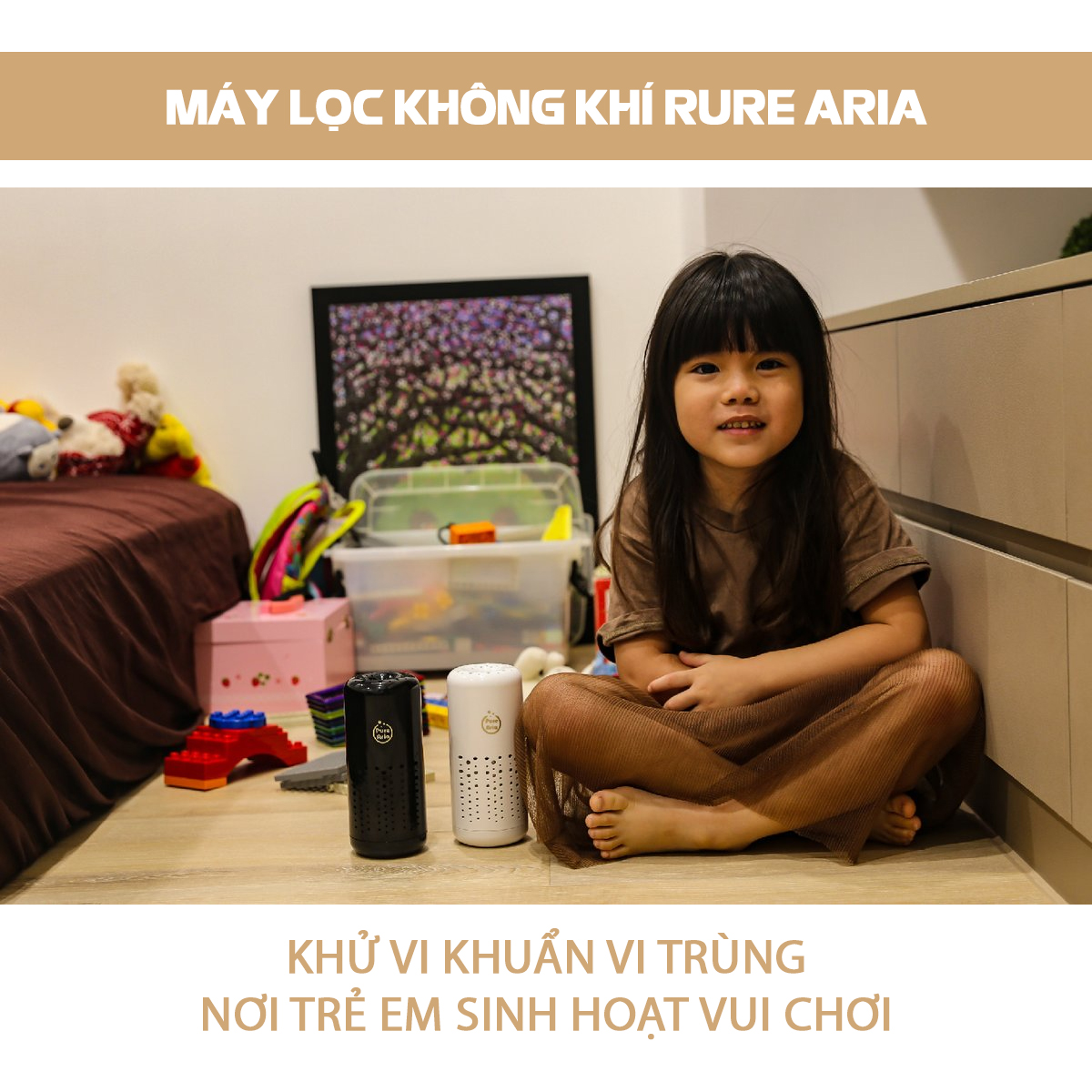 Máy Lọc Không Khí AIR-Q Pure Aria Q58-2 Màu Trắng