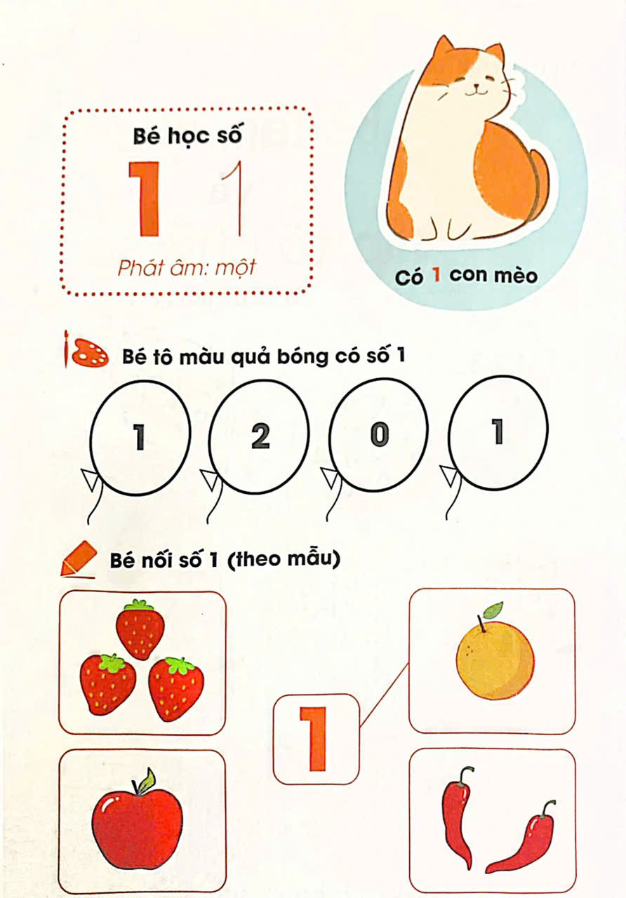 Sách - Bé làm quen và tập tô chữ số (dành cho trẻ từ 4-5 tuổi)