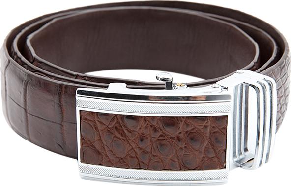 Thắt Lưng Nam Da Cá Sấu Nguyên Con Bụng Bản Lớn Huy Hoàng HT4750 - Nâu Đất
