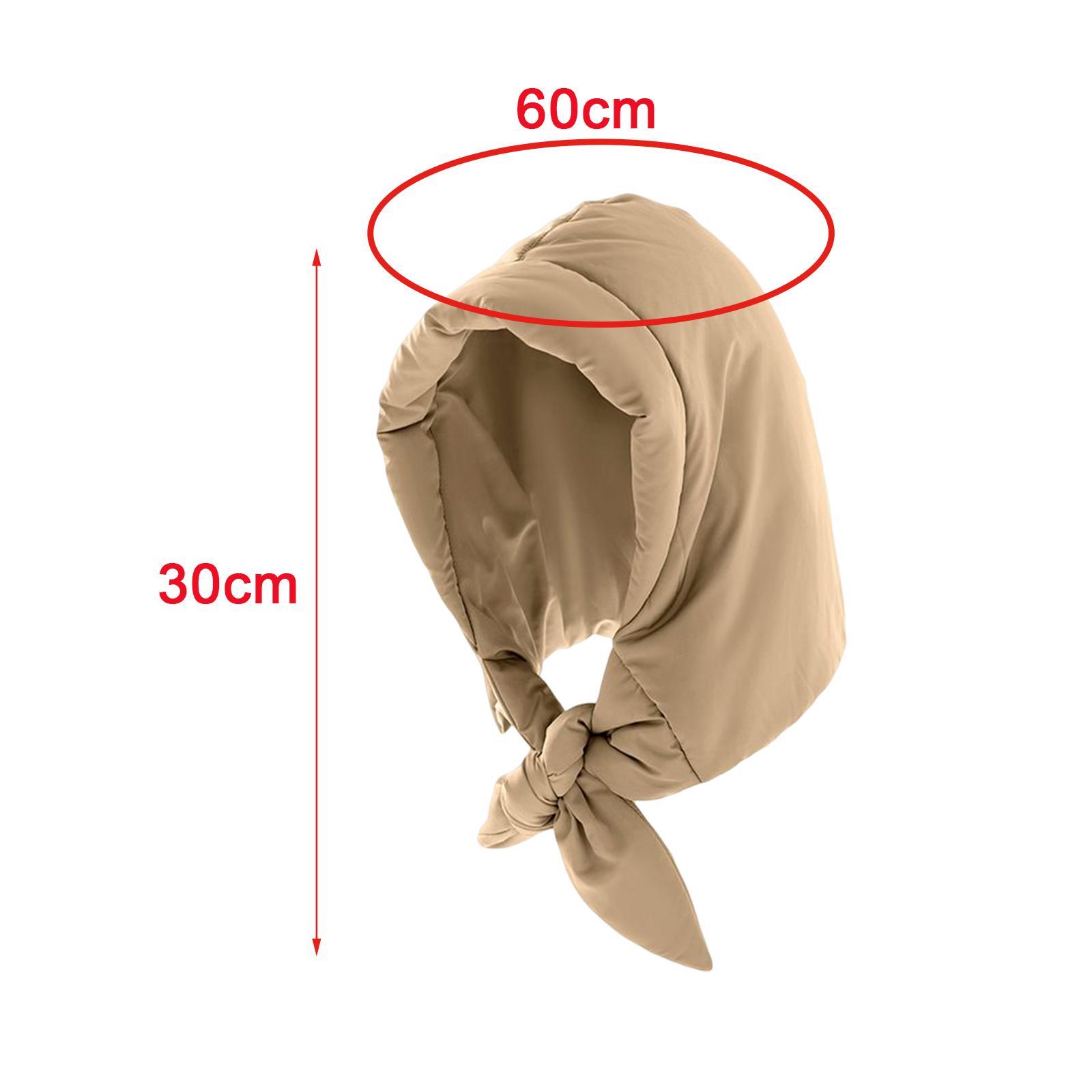 Women Quilted Headscarf Down Hat Windproof Neck Scarf Light and Warm Scarf
