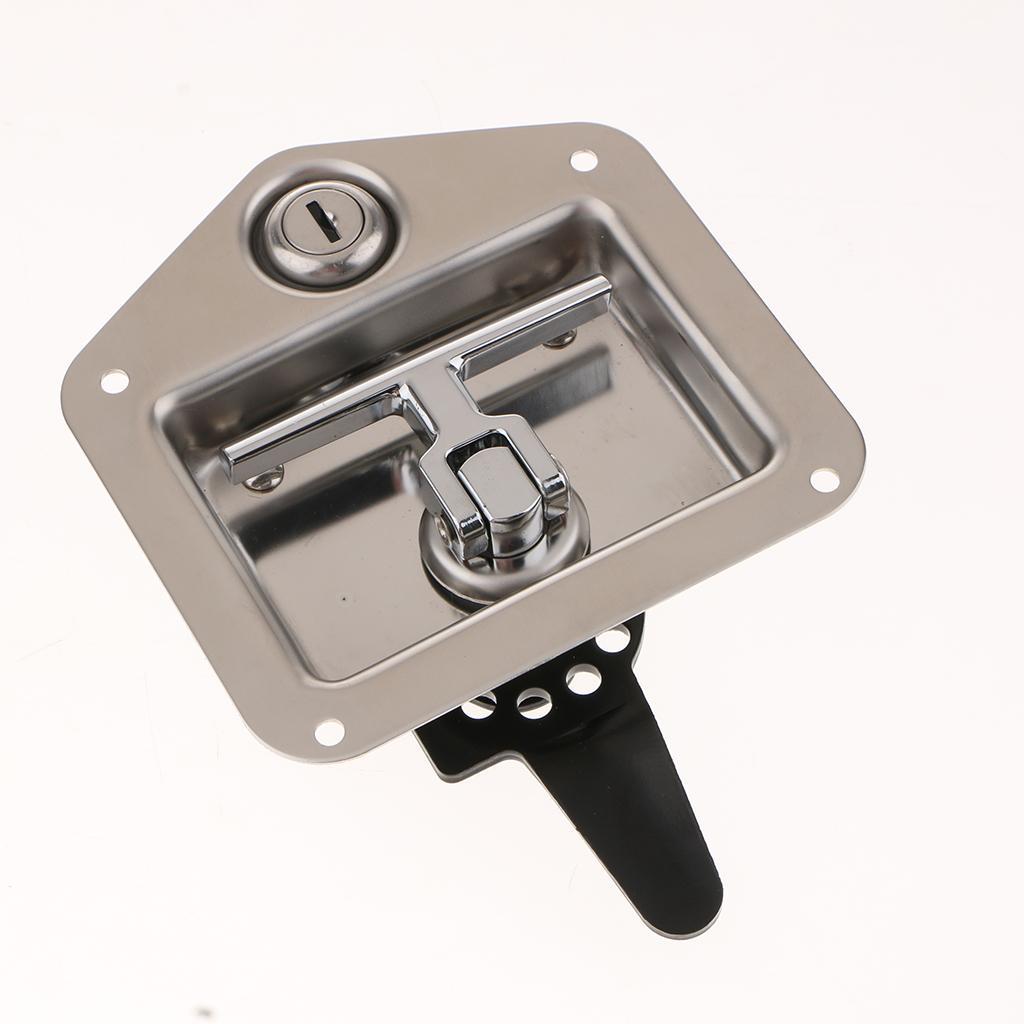 Stainless  Truck Toolbox Lock Latch Paddle Handle Lock RV Trailer