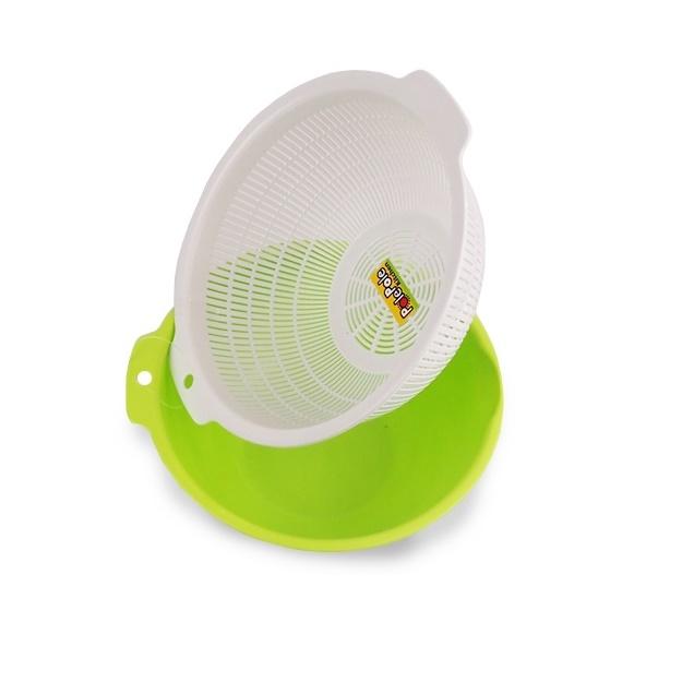 Hộp đựng/cất bảo quản thực phẩm ( Chữ nhật 2000ml ) + 01 Rổ nhựa 2 lớp (1.5 L) cao cấp ( Giao hàng ngẫu nhiên ) - Hàng nội địa Nhật Bản.