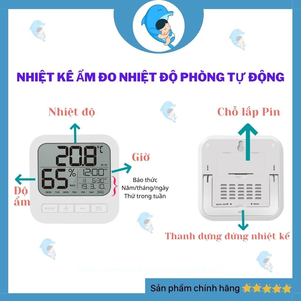 Nhiệt Ẩm Kế Phòng Ngủ Cho Bé Đo Nhiệt Độ Và Áp Suất Phòng Tự Động Và Chính Xác