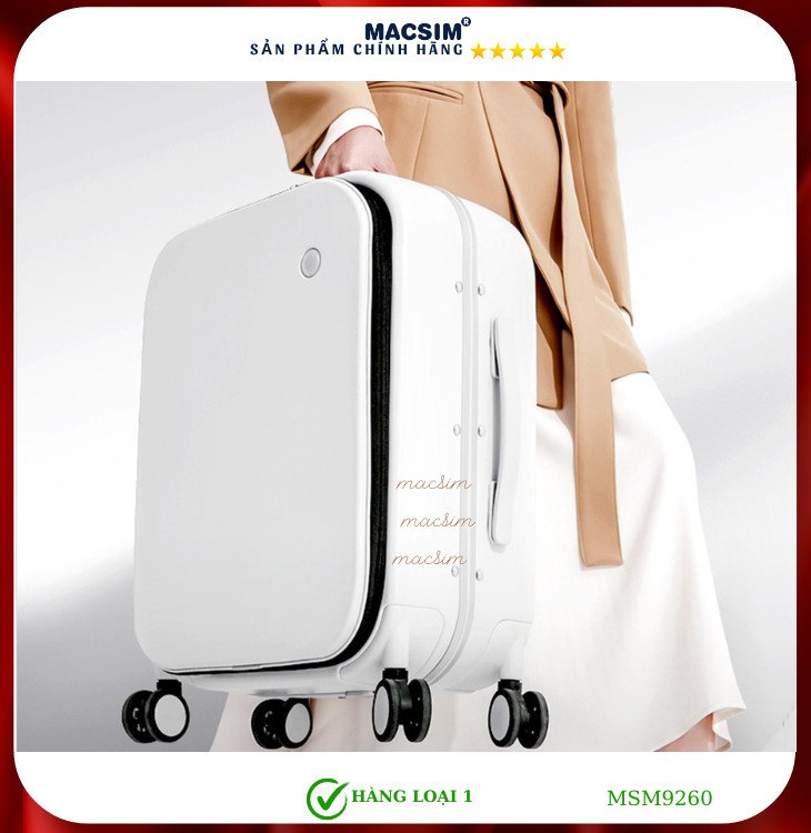 Vali cao cấp Macsim MiXi MSM9260 màu trắng ( 20 incher )