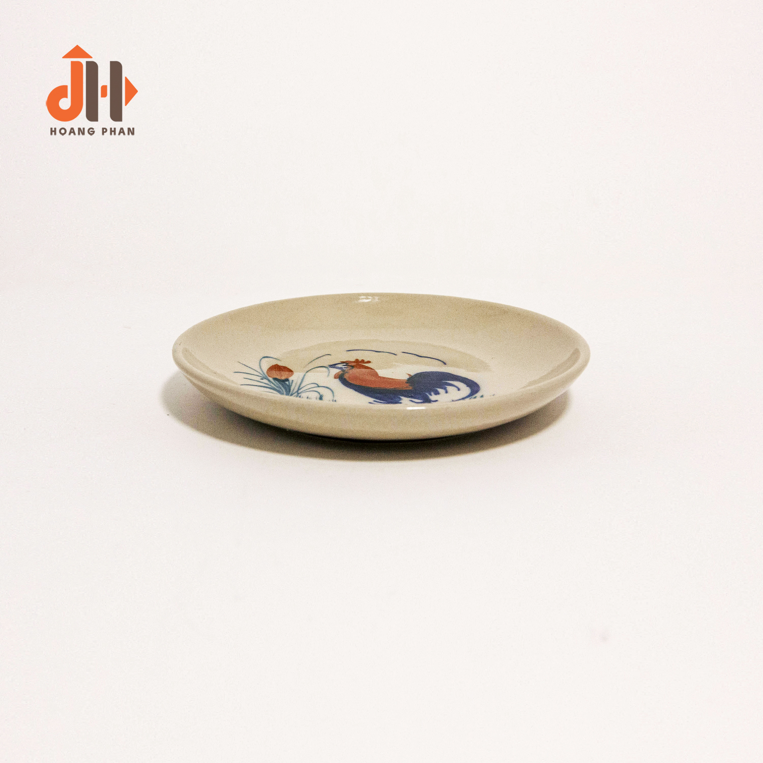 [Bữa cơm Thuần Việt] Bộ 10 dĩa gốm dùng món kho họa tiết Gà Trống Nam Bộ