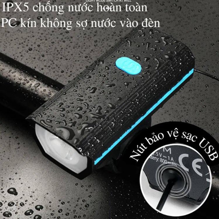 Đèn pha xe đạp có còi
