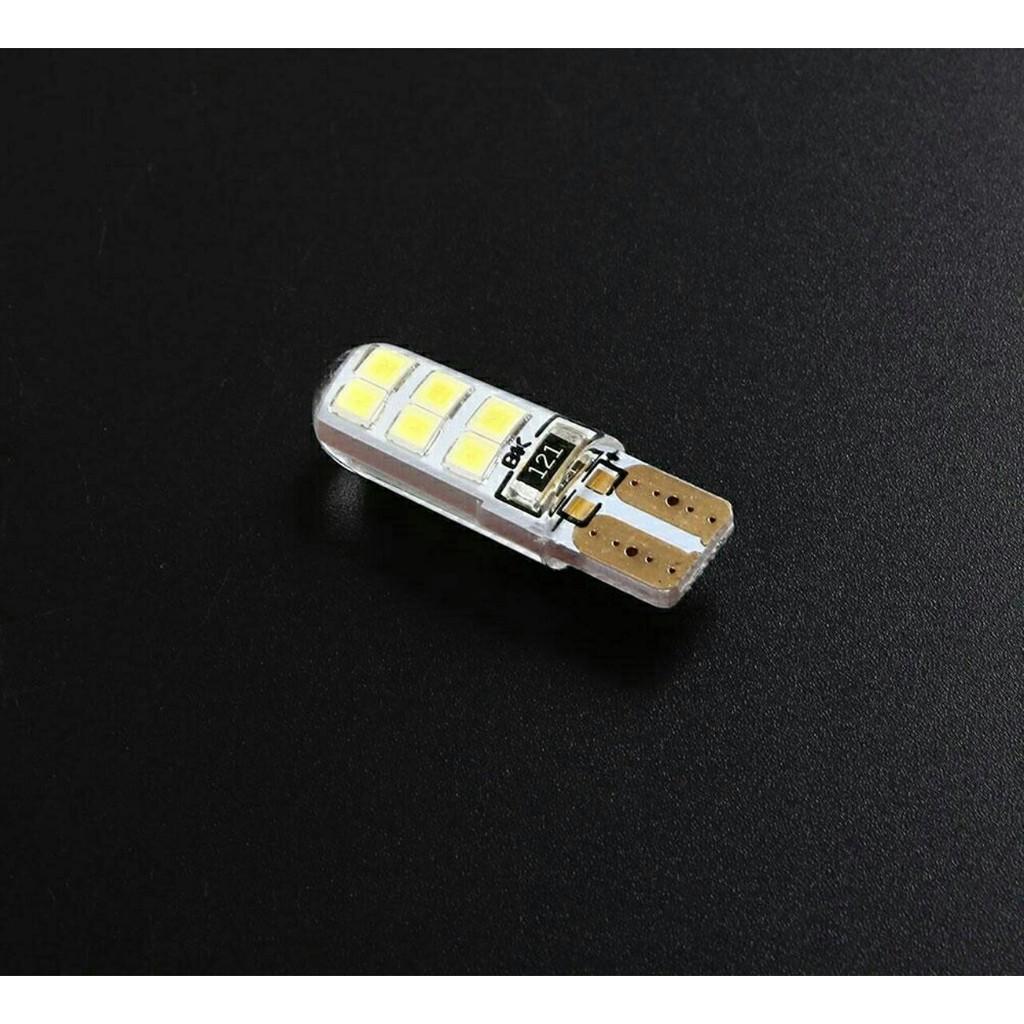 BÓNG LED T10 Đèn Xi Nhan, Đèn Demi Siêu Sáng Cho Xe Máy, Ô Tô, Chân T10 chip SMD Bọc Silicon (Giá 1 bóng)