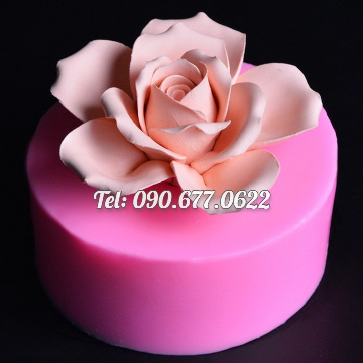 Khuôn rau câu silicone hoa hồng cánh tim - Mã số 1642