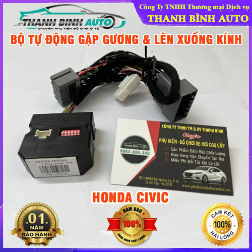Bộ tự động gập gương và lên kính xe Honda Civic