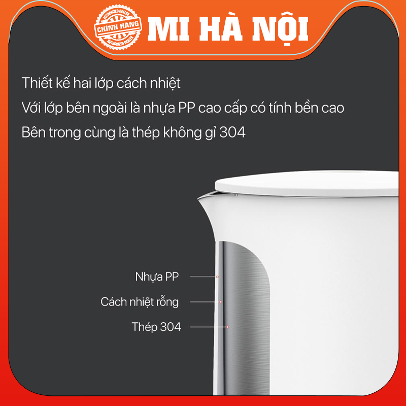 Ấm đun nước siêu tốc Xiaomi Mijia 1A - Hàng chính hãng