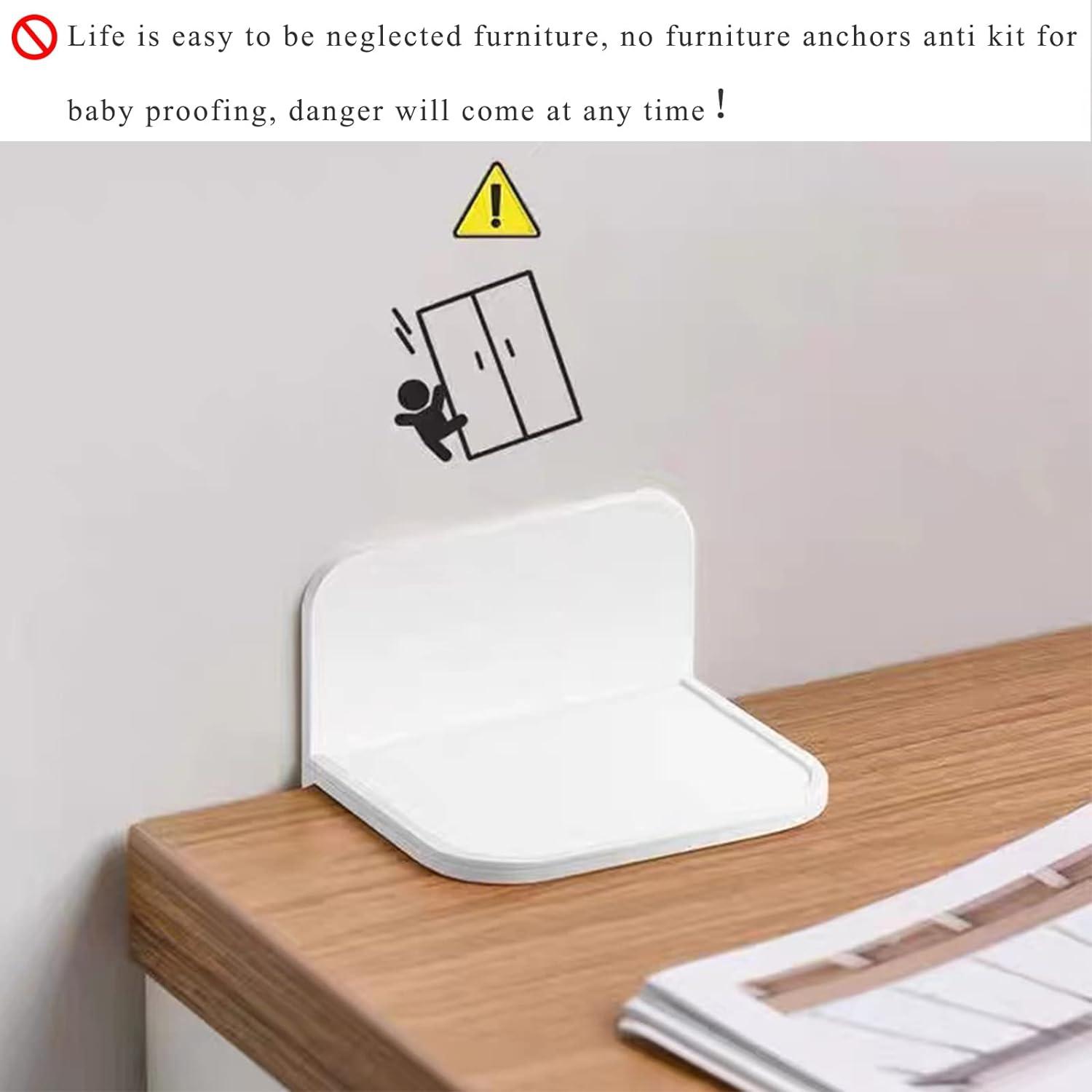 4PCS Nội thất dính Neo Neo Không khoan, Nội thất Tường Neo Neo ForSecure Bookshelf Dresser Kệ Tủ vào tường