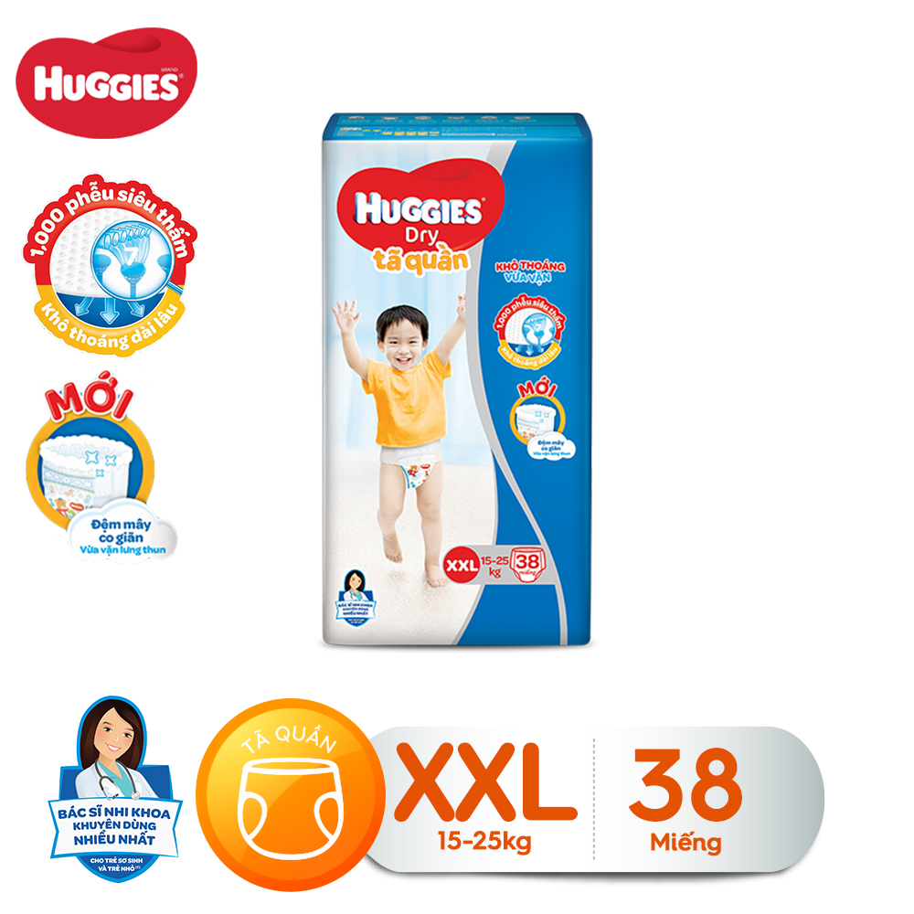 Tã quần Huggies Big Jumbo size XXL38 - 38 Miếng (15 - 25kg)