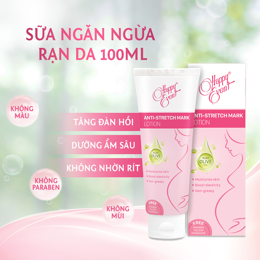 Sữa Ngăn Ngừa Rạn Da Happy Event  Anti-Stretch Mark Lotion 100ml