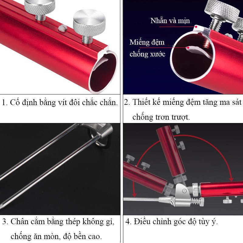 Chân Cắm Đất Gác Cần Câu Đài Chống Cần Câu Đài Cao Cấp DCC2