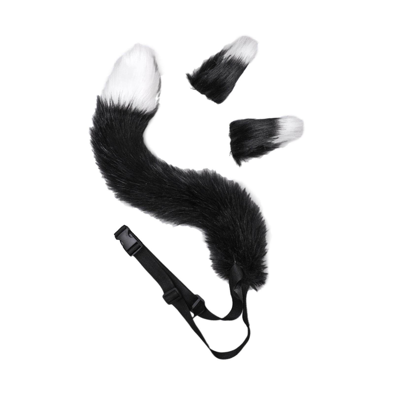2 Set Ears and Tail Cat Ear Headdress for Fancy Dress