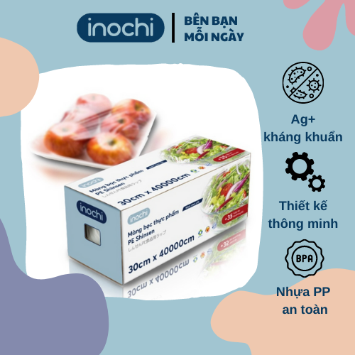 Màng bọc thực phẩm PE Shinsen Inochi 30x40.000 mm tiện lợi, gọn sạch