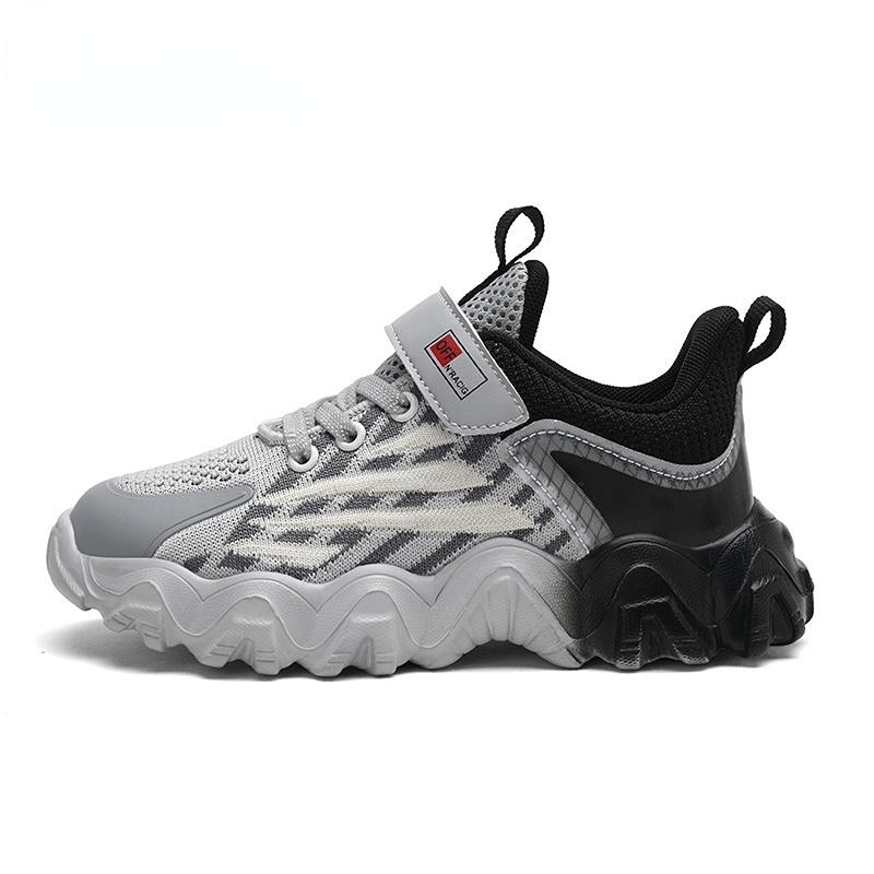 Thời Trang Bé Trai Giày Thể Thao Chạy Bộ Trẻ Em Thoáng Khí Tenis Đi Giày Nhẹ Giày Bé Gái Size 40 Color: Gray Shoe Size: 34