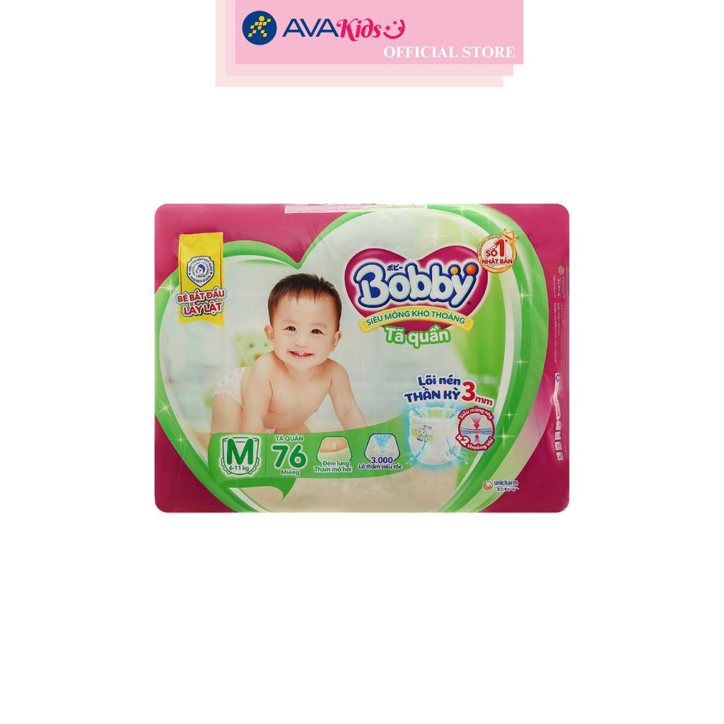 Tã quần Bobby size M 76 miếng (6 - 11 kg)