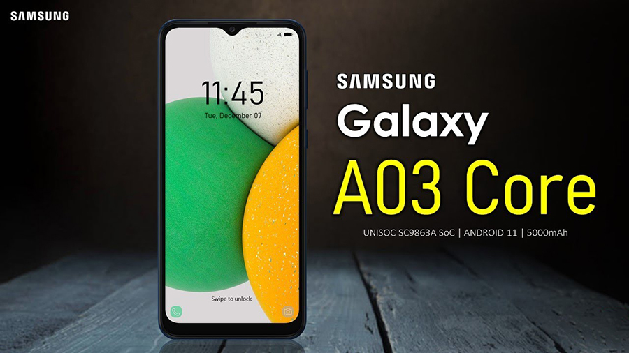 Điện Thoại Samsung A03 Core (2GB/32GB) Đen - Đã kích hoạt bảo hành - Hàng Chính Hãng