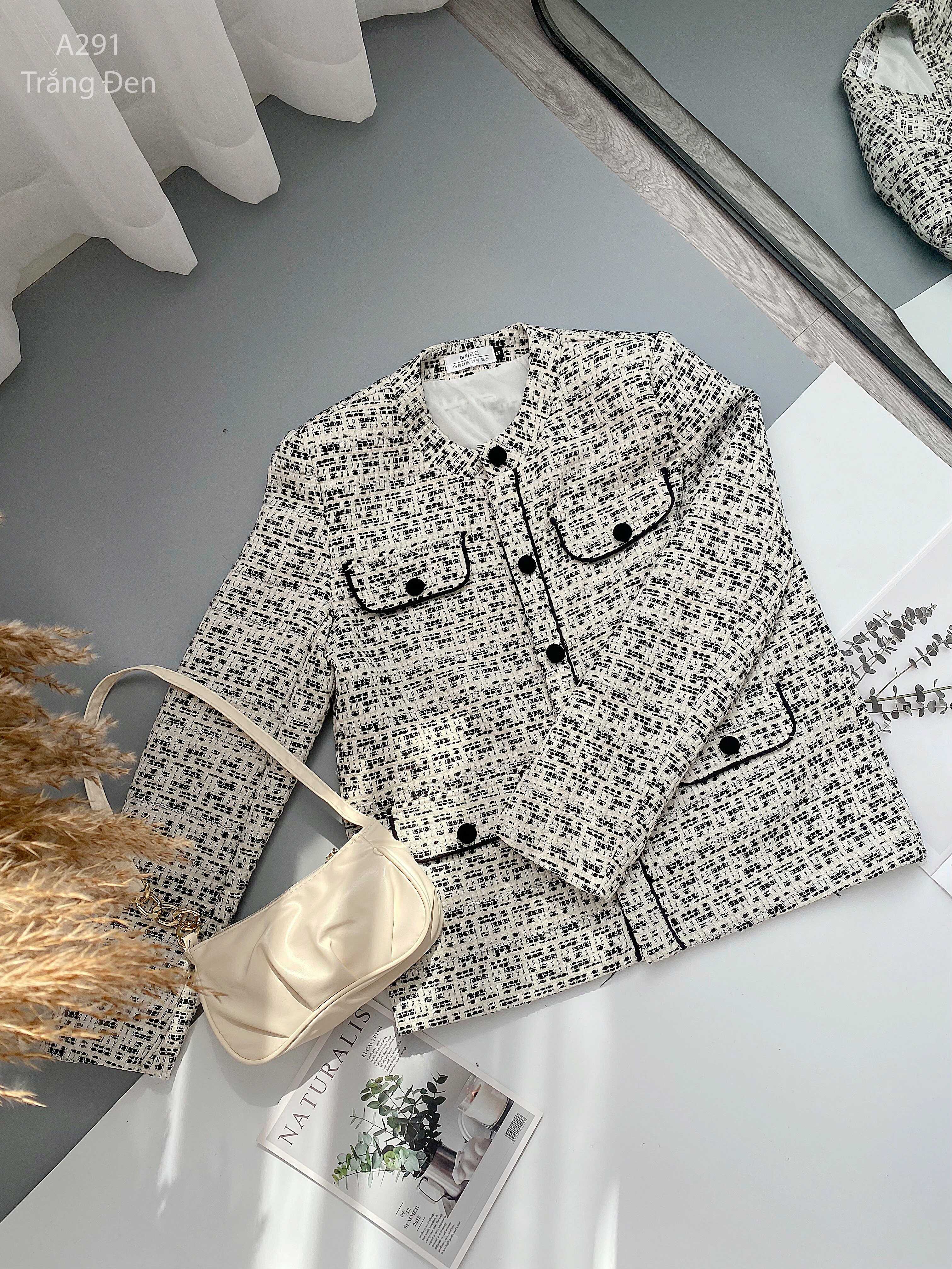 Áo Khoác Hàng Thiết Kế Cao Cấp Chất Dạ Tweed May 2 Lớp Cao Cấp- Thời Trang Thiết Kế Style By Mm A291