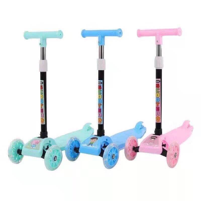 Xe trượt scooter 3 bánh phát sáng có thể gấp gọn