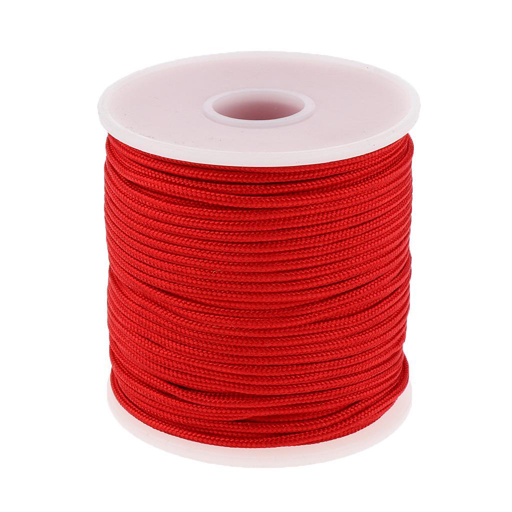 2 Pieces 2mm 50m Paracord Parachute Rope Cord Outdoor Camping Tent Guylines, Hiking Travel Hunting Survival