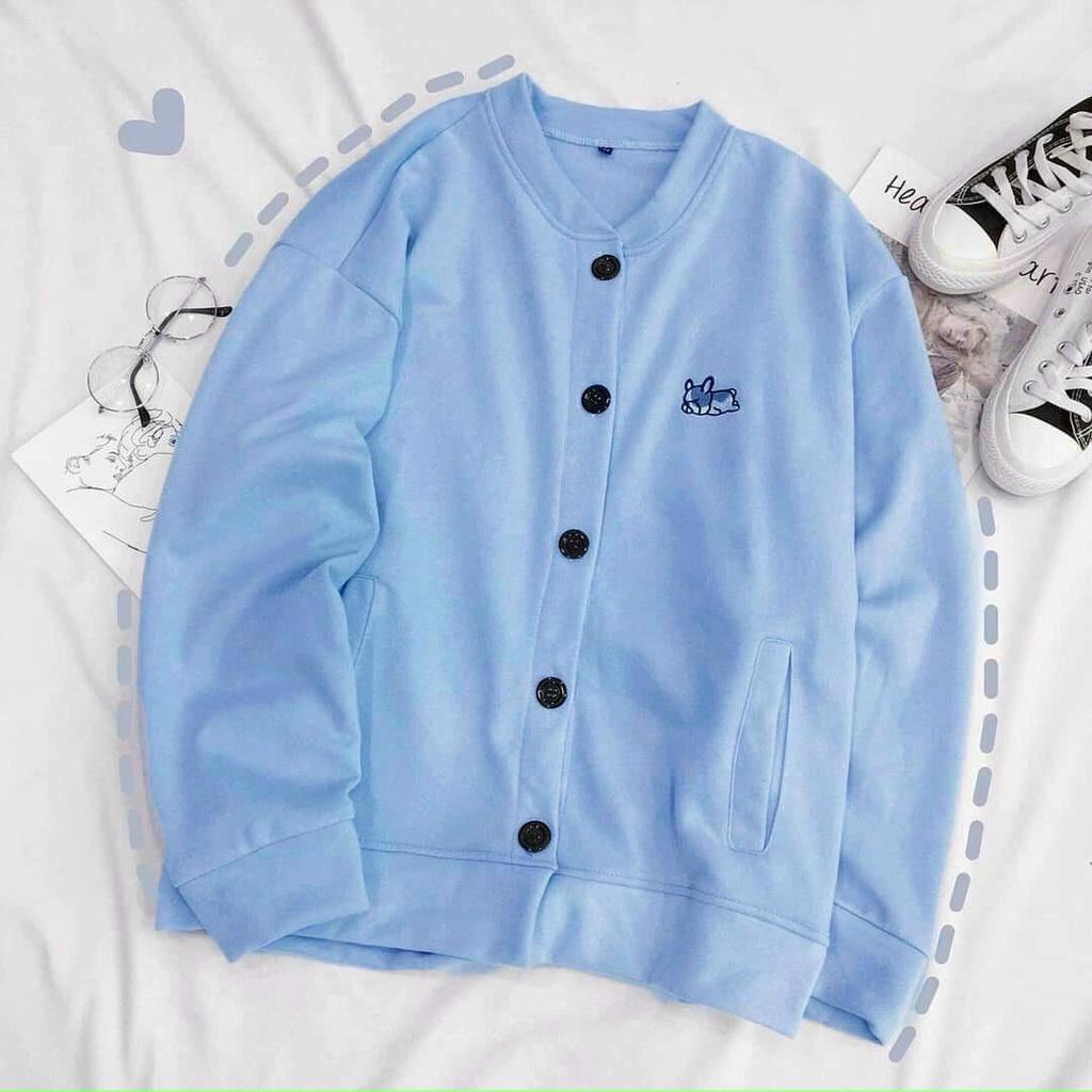 Áo khoác cardigan có khóa nút nam nữ form rộng Unisex siêu xinh phong cách oversize
