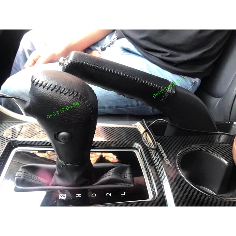 Bọc cần số da bò nhập khẩu xe MITSHUBISHI XPANDER
