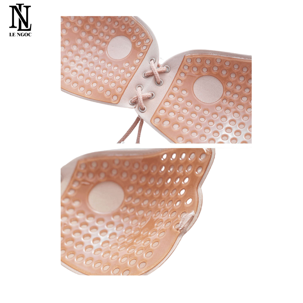 Áo ngực dán, miếng dán ngực mẫu dây rút cánh tiên tạo khe, áo dán nâng ngực -LN007