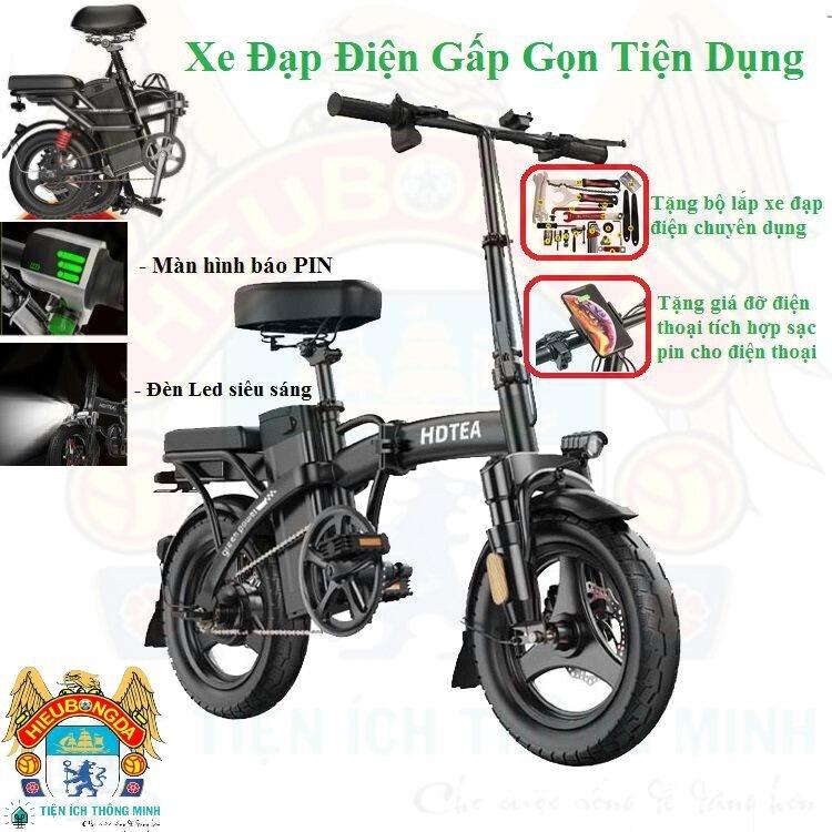 Xe đạp điện gấp gọn người lớn chính hãng tiện lợi sạc di chuyển xe điện gấp gọn dễ dàng cho vào ô tô thang máy