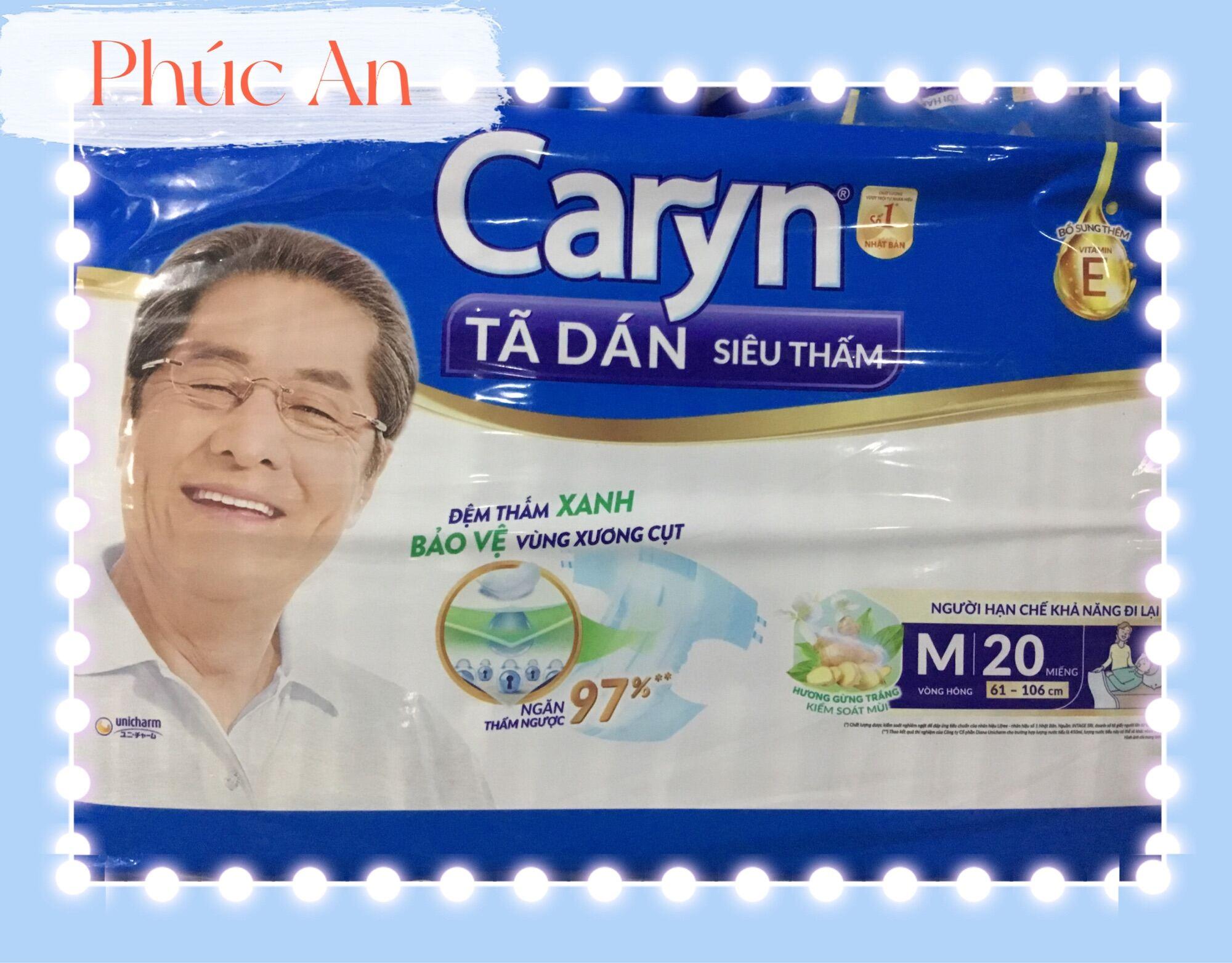 Tã Dán Người Cao Tuổi Size M 20 Miếng Caryn Vòng Hông 61 Đến 106 Cm - Bỉm Dán Người Già Size M20 Siêu Thấm