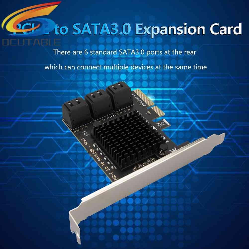 Card Mở Rộng PCIe 6 Cổng SATA III Sang PCI Express 3.0 X4 Thẻ