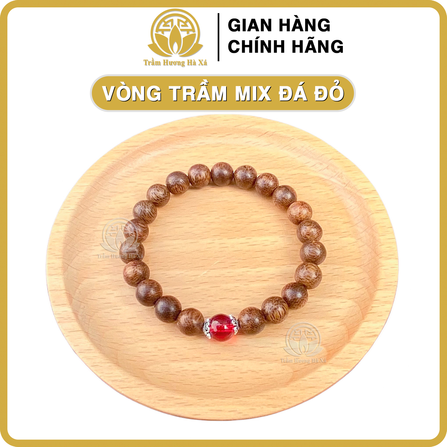 Vòng Tay Mix Đá Cẩm Thạch Đế Bạc Phong Thủy Trầm Hương Hà Xá Đeo Tay Cặp Đôi Nam Nữ Mệnh Kim Mộc Thủy Hỏa Thổ May Mắn Tài Lộc - Tròn Đơn Mix Đá Đỏ Bế Bạc - Mệnh Hỏa - 8Li Cho Nữ