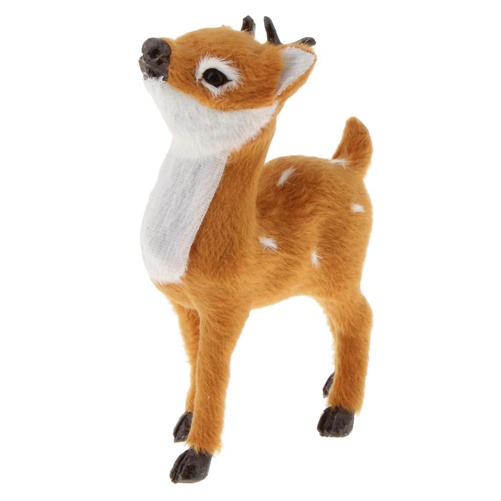 Christmas Plush Simulation Deer Doll Toy Xmas Ornament Home Decor