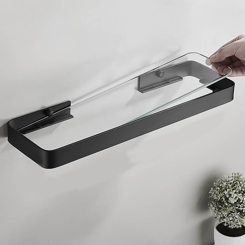 Kệ nhà tắm inox mặt kính cường lực sơn tĩnh điện cao cấp phong cách hiện đại
