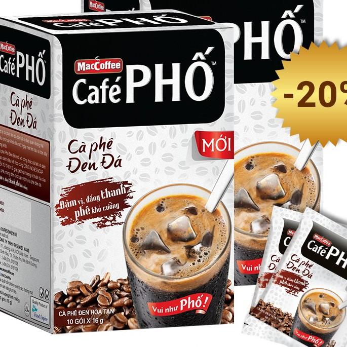 Combo 2 Hộp MacCoffee Café Phố Đen Đá 160g