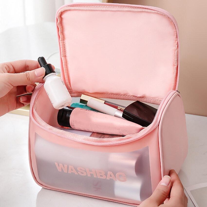 Túi đựng mỹ phẩm trong suốt WASHBAG đồ trang điểm du lịch chống thấm nước