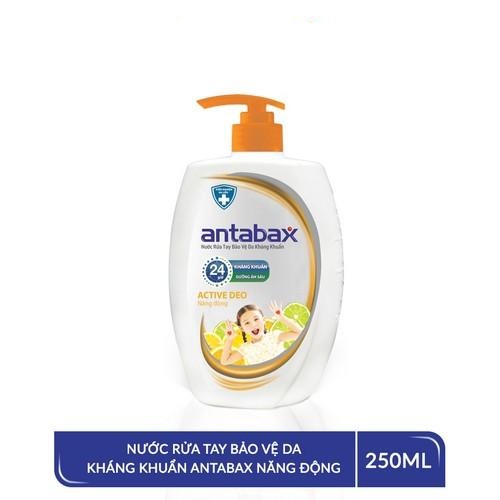 Nước Rửa Tay Bảo Vệ Da Kháng Khuẩn Antabax Active Deo Năng Động 250ml