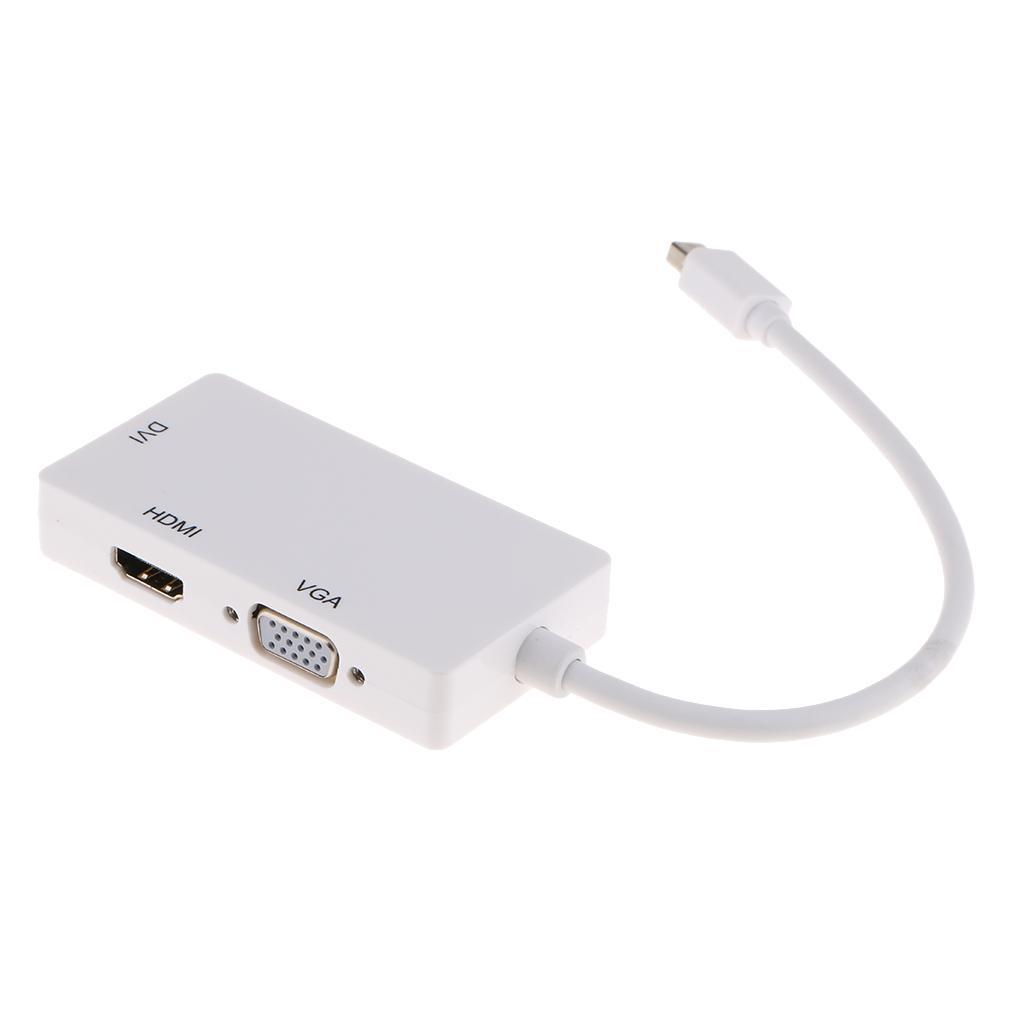 3 In 1 Mini Display Port DP To HDMI DVI VGA Multiport Charging Adapter Hub