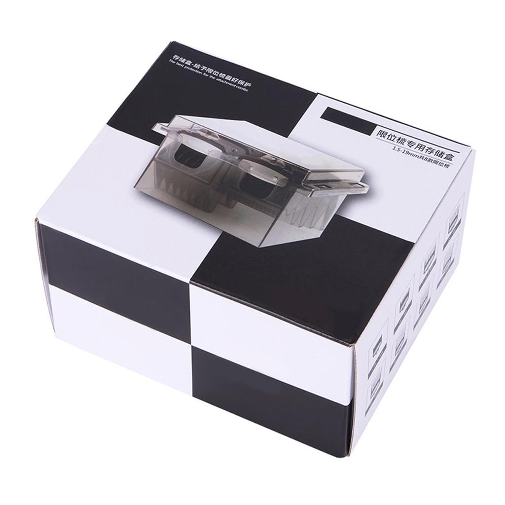 Transparent Hair Clipper Storage Box,Organizer Base Case, Electric Fader Caliper Comb Storage Hairdresser Tool