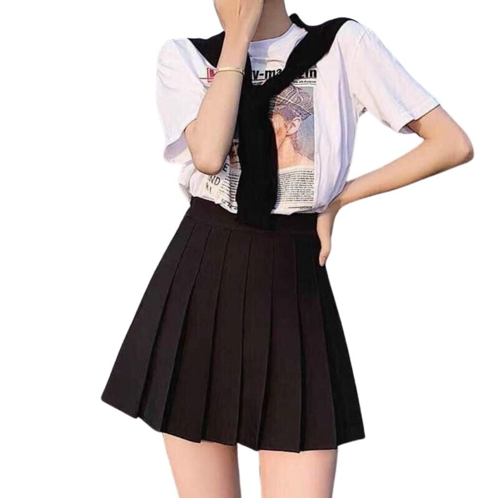 Chân Váy Xếp Ly Ngắn Xòe Sang Chảnh (Có ảnh thật- Shop tự chụp )