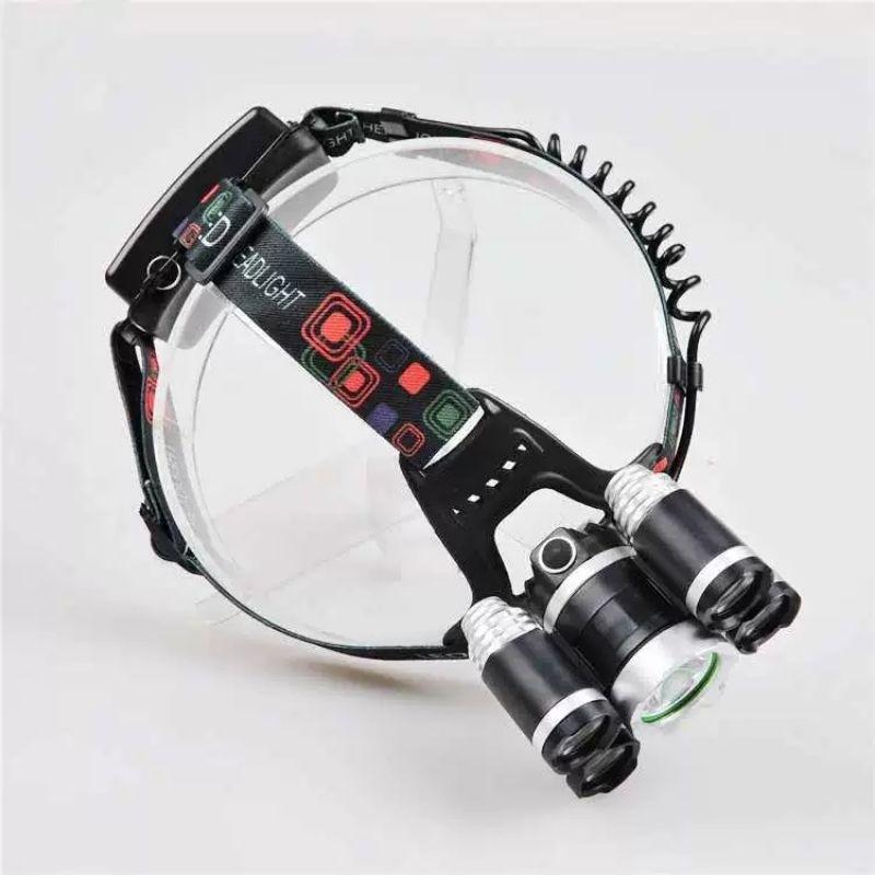 ĐEN PIN ĐỘI ĐẦU SIÊU SÁNG ĐÈN PIN SOI CÁ CHỐNG NƯỚC IP68