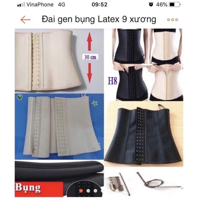 Đai nịt bụng Latex 9 xương 27cm