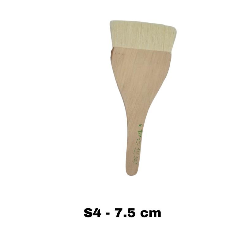 Chổi dặm vàng lông dê đầu bằng kích thước đầu lông từ 2.5cm đến 11cm chuyên dùng dát vàng chống xước