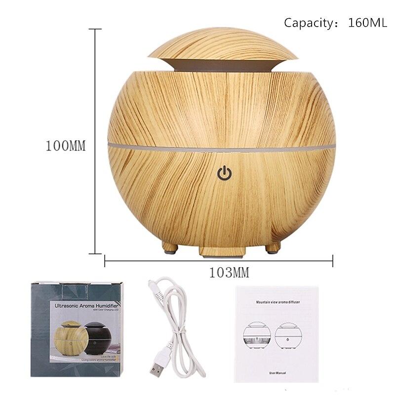 Electric Aroma Diffuser Air Humidifier Essential Oil Diffuser Ultrasonic Remote Control Color LED Lamp Mist Maker Home