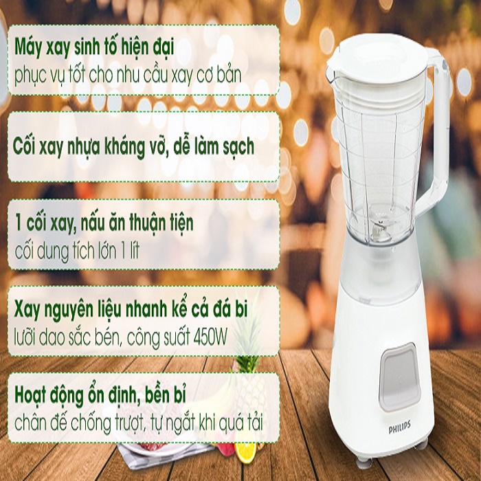 Máy Xay Sinh Tố Philips HR2051 450W - Hàng chính hãng