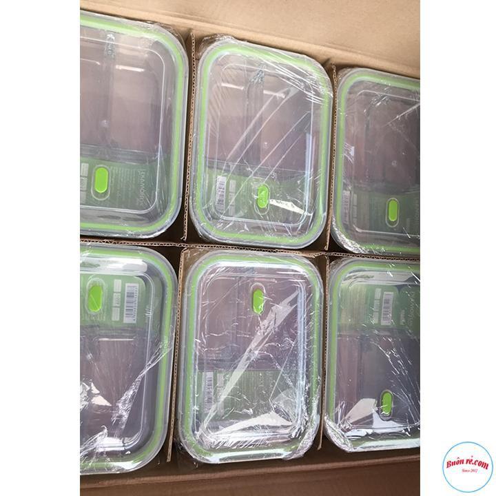 Combo 6 Hộp Cơm 3 Ngăn Chất Liệu Thủy Tinh Cường Lực 00873